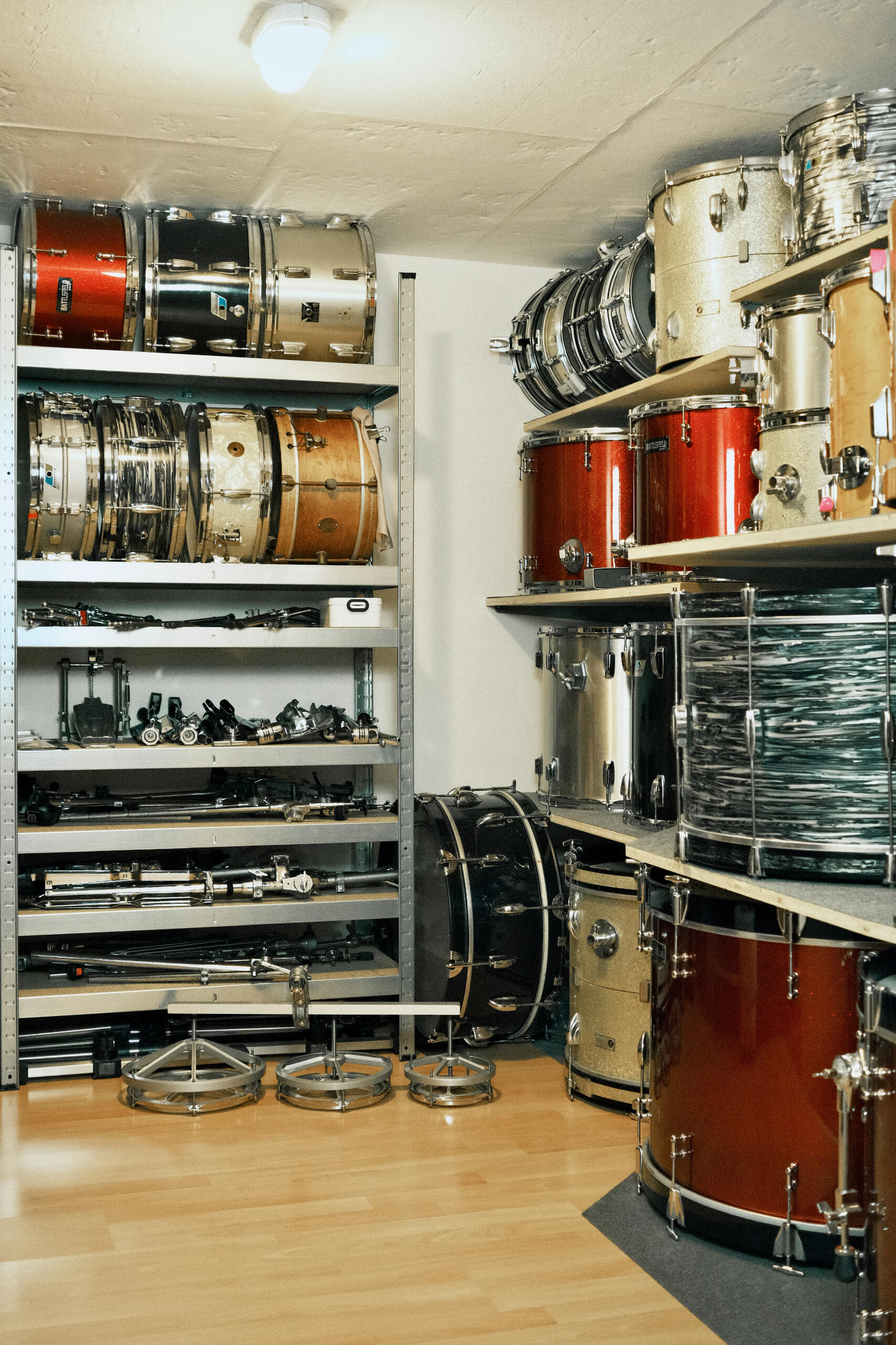 Drum collection - Vintage and modern drums - Drum remote recording Enregistrement de batterie - Slingerland, Rogers, C&C, Ludwig, A&F, Tama